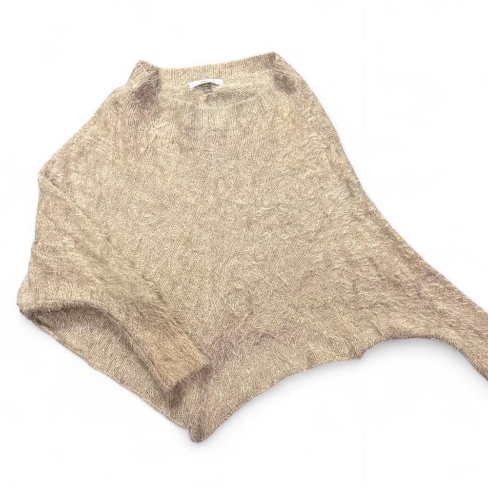 Cozy Women's Poncho Sweater in Beige